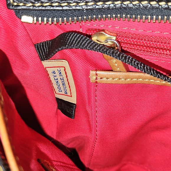 Vintage Dooney & Bourke Pebble Leather Tassel Satchel - Picture 11 of 15